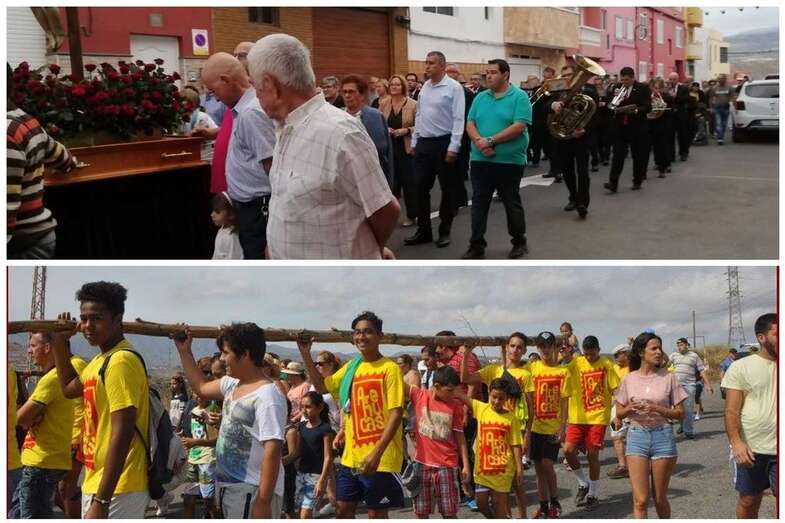 La procesión religiosa tuvo lugar ayer sábado y hoy domingo será la Bajada del Pitón (Foto TA)
